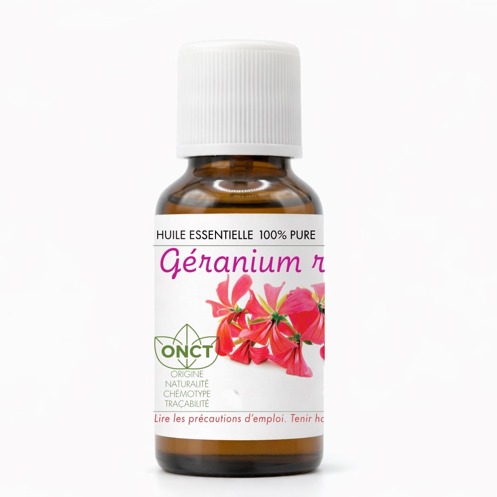 Huile essentielle de Géranium rosat Label ONCT