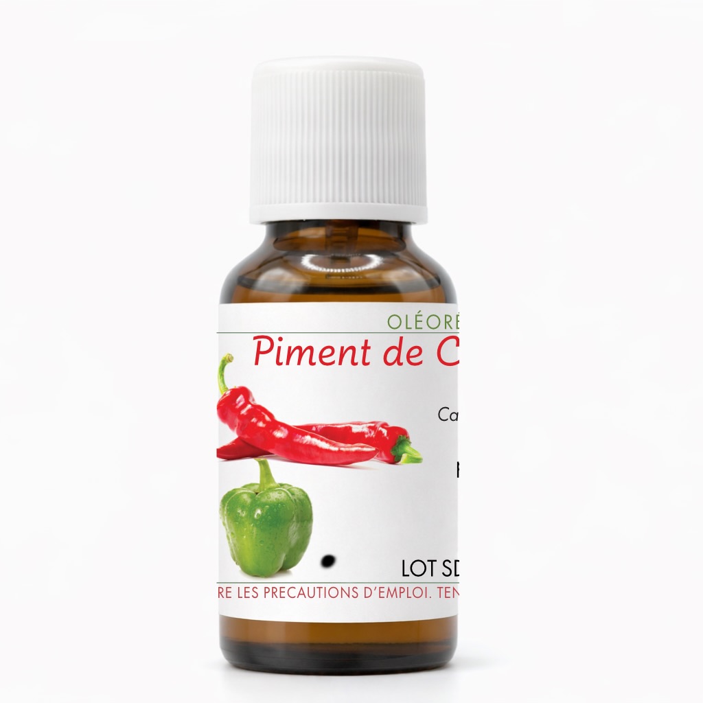 Huile essentielle de Piment de cayenne (oléorésine) (10% capsaïcine) Label ONCT